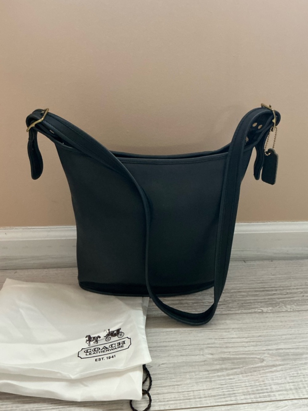 Coach Navy Leather Crossbody Shoulder Bag